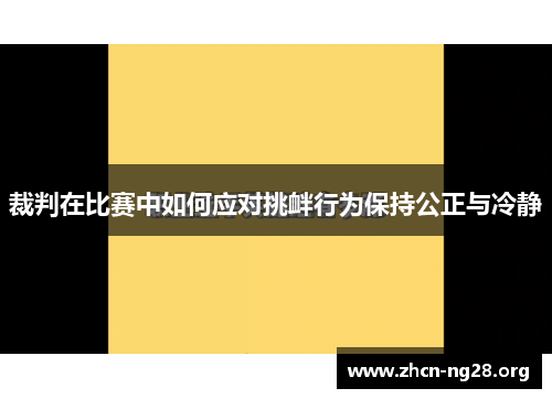 裁判在比赛中如何应对挑衅行为保持公正与冷静 裁判在比赛中如何应对挑衅行为保持公正与冷静